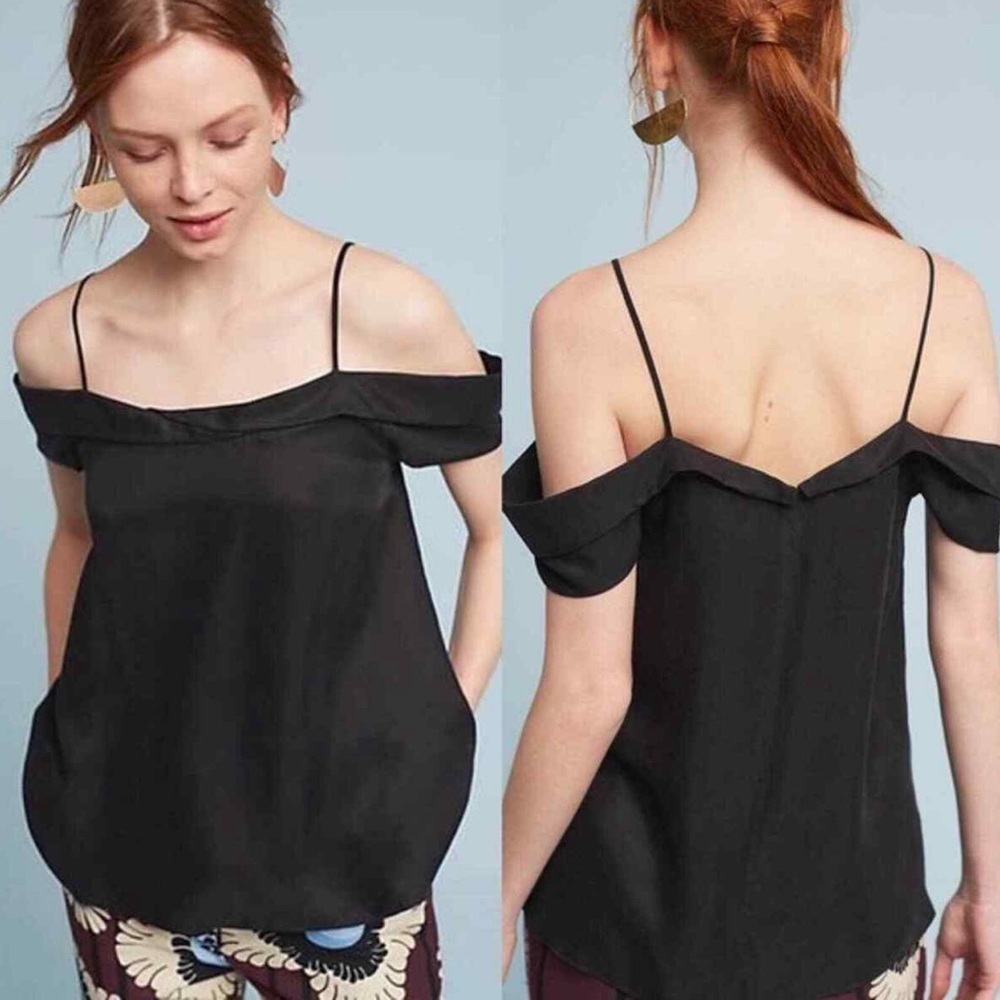 Paper crown by Anthropologie black off the shoulder top medium​
